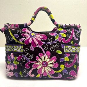 Vera Bradley Purple Punch Gabby Mod Floral Satchel Purse Handbag